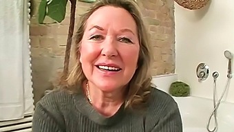 Sexy Granny Gives Neighbor A Sensual Blowjob