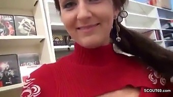 A Horny Construction Worker Gets Fucked And Impregnated On Camera In A Video Store