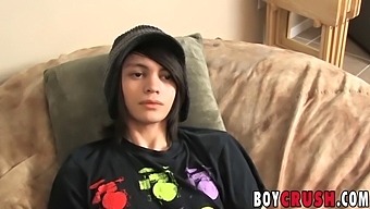 Stunning Young Man Pleasuring Himself During A Sexual Interview And Ejaculating