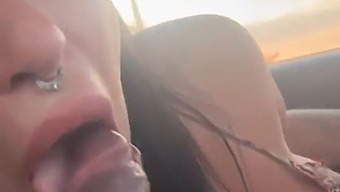 Melissa Lisboa, A Talented Prostitute, Performs Oral Sex And Milk Extraction While Operating A Vehicle